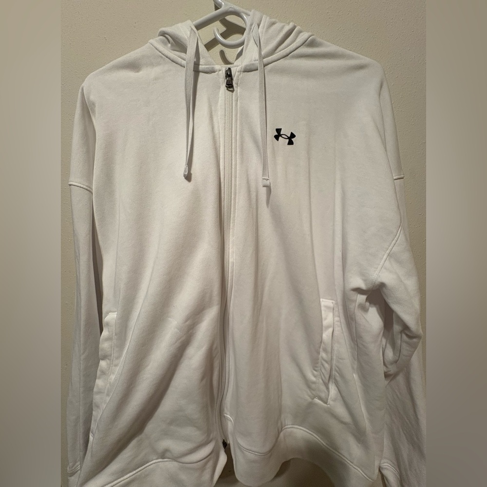 Women Under Armour White Jacket Size Medium